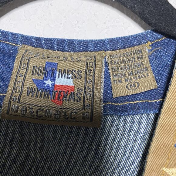 VTG Dont Mess With Texas Vest Women Medium Western Festive Cowboy Studded Cross - Picture 8 of 8
